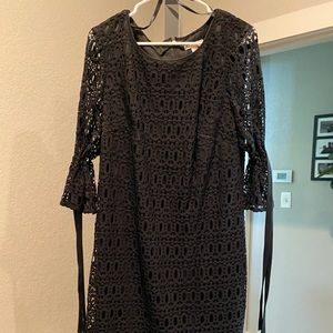 Long sleeve black dress